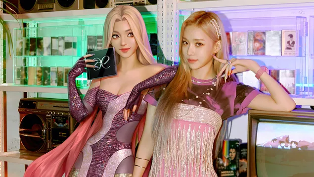 החורף של Aespa עם Char Virtual. ב-'Black Mamba' MV Shoot (2020) 4K טפט