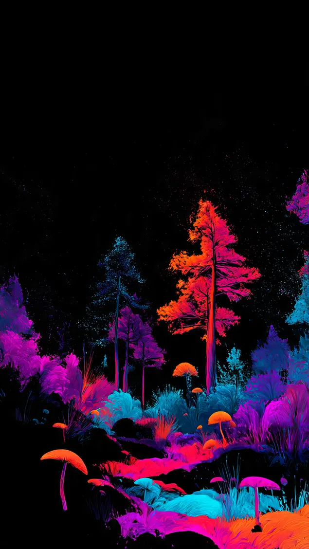 Естетска AMOLED шума 2K тапет