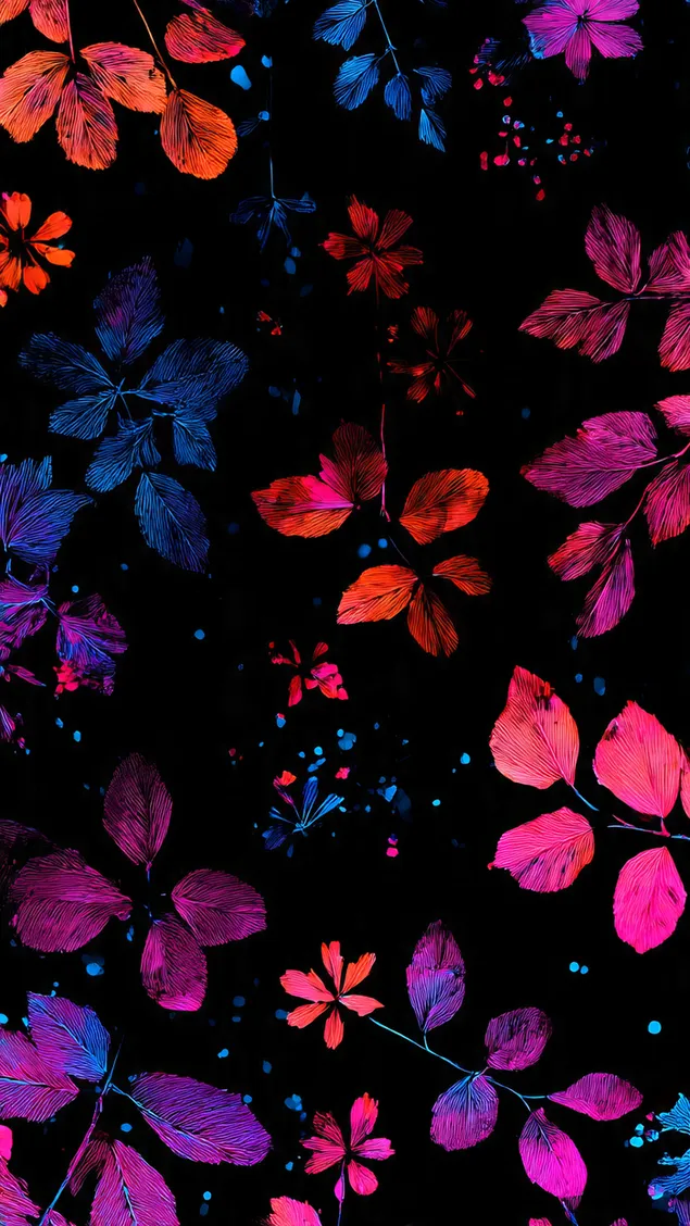 Естетски AMOLED Vibes лист 2K тапет