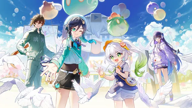 Эфир и Пиамон | прогноз (импакт Ганшина) 4K обои