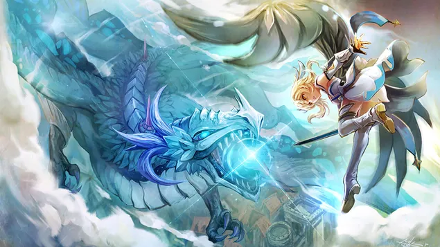 エーテル対。Stormterror (aka 'Dvalin' the dragon) - Genshin Impact (アニメ ビデオ ゲーム) 4K 壁紙