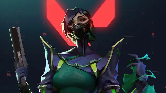 ตัวแทน 'ไวเปอร์' (ซาบีน) | Valorant (วิดีโอเกมจลาจล) 4K วอลเปเปอร์