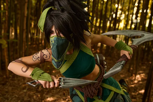 Cosplay di Akali - lol 2K sfondo