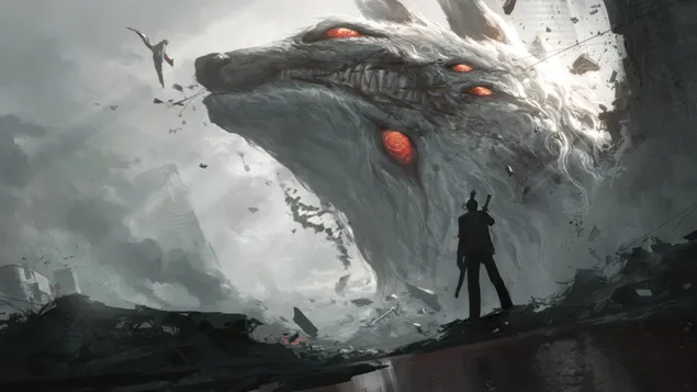 זימון השטן של אקי היאקאווה, שועל, מהסרט "איש המסור" 4K טפט