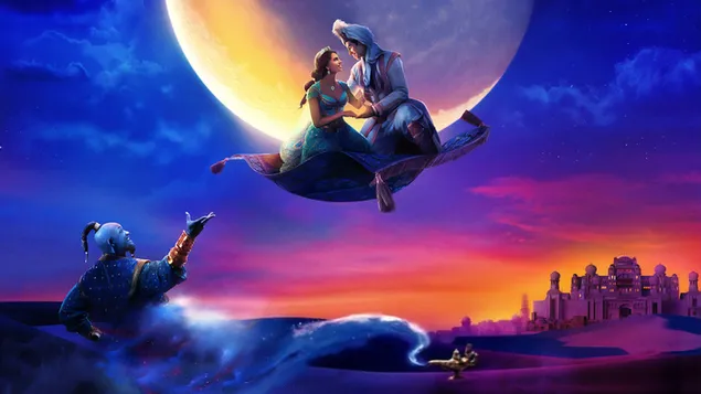 Film Aladin 2019 - Duh, Aladin i Jasmine 4K pozadina