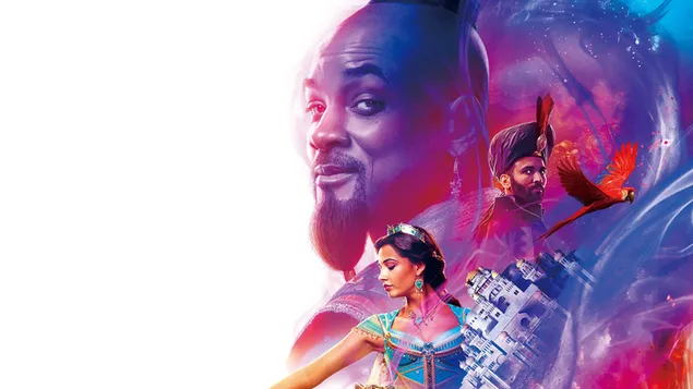 Film di Aladdin 2019 - Genie, Jasmine e Jafar 4K sfondo
