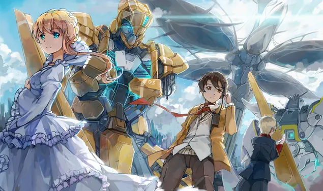Aldnoah. Zero - Asseylum Vers Allusia, Inaho Kaizuka e Slaine Troyard 2K sfondo