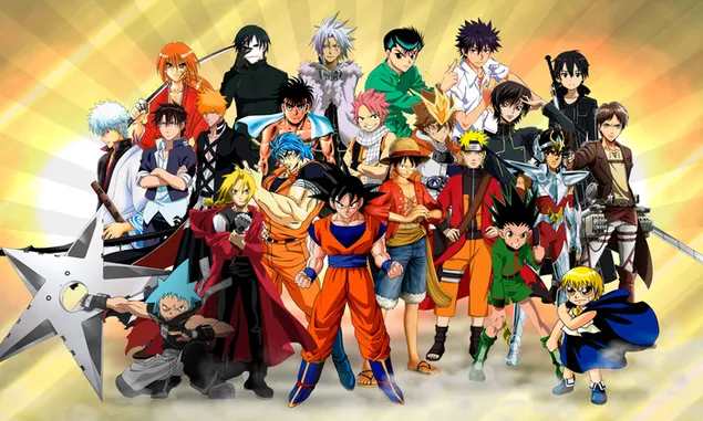 All popular anime charactors of anime world
