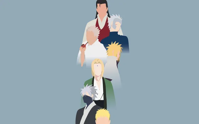 Hình nền Tất cả bảy hokage theo thứ tự Naruto 4K