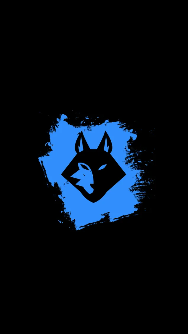 Logotip grunge del llop alfa baixada