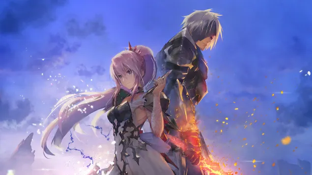 Alphen with Shionne - Tales of Rise (аниме видео игра) 4K тапет