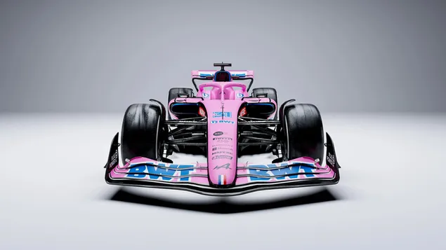 アルパイン A522 フォーミュラ 1 2022 新車ピンク色の正面図