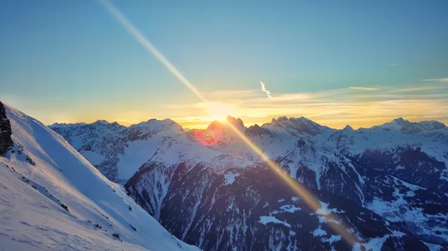 alps sunset