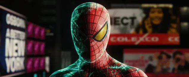 Tampilan Spider Man Setengah Laba-laba Atau Setengah Racun yang Menakjubkan 4K wallpaper