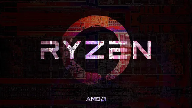 'AMD Ryzen' CPU Circuit LOGO aflaai
