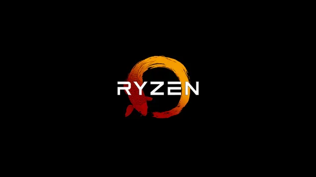 「AMD Ryzen」ダーク コイ フィッシュ ロゴ