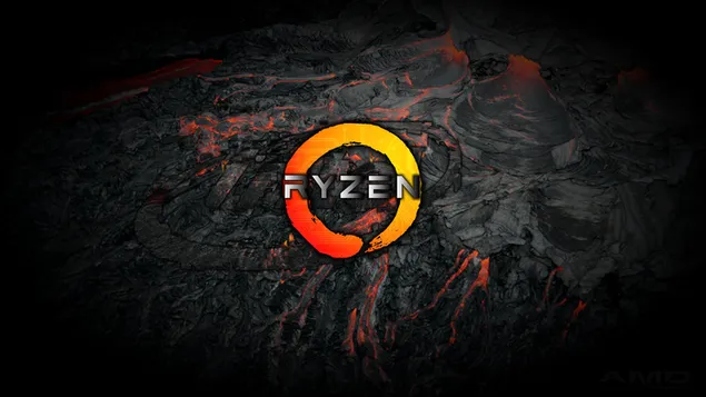 「AMD Ryzen」ダークラバのロゴ ダウンロード