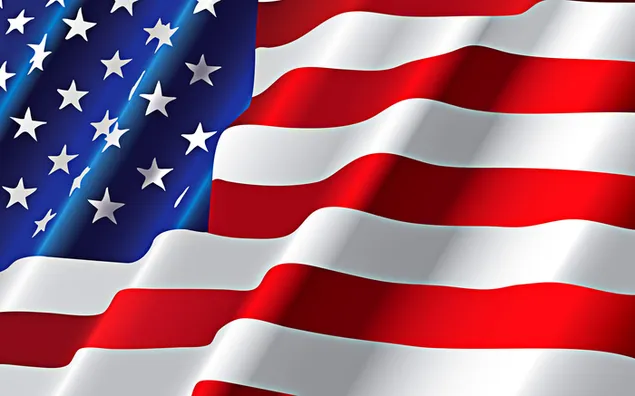 Amerikansk flag i bølger 4K tapet