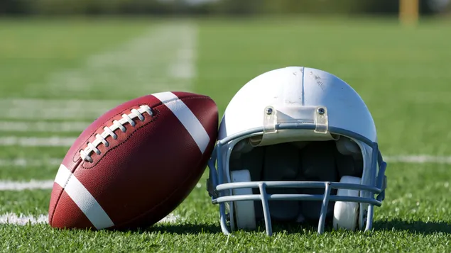 amerikansk fotboll och hjalm pa planen ladda ner