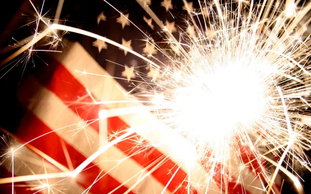 Amerikanische Flagge & Feuerwerk herunterladen