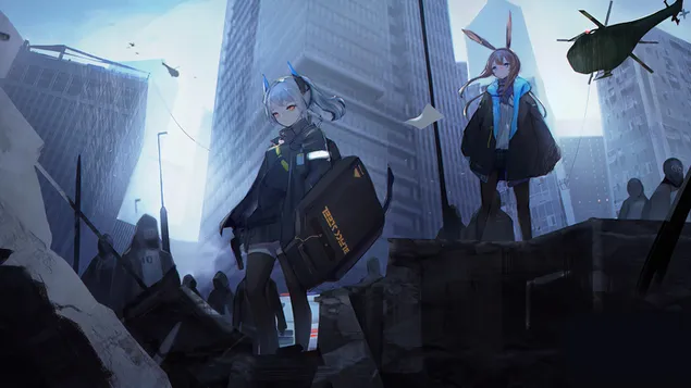 Liskarm과 아미야 | Arknights (애니 비디오 게임) 4K 배경화면