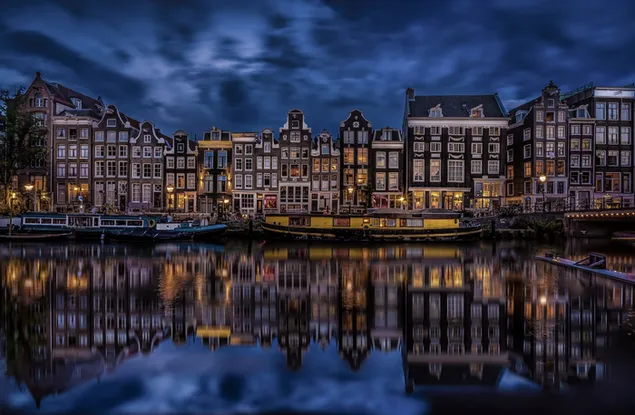 Amsterdam bij nacht download