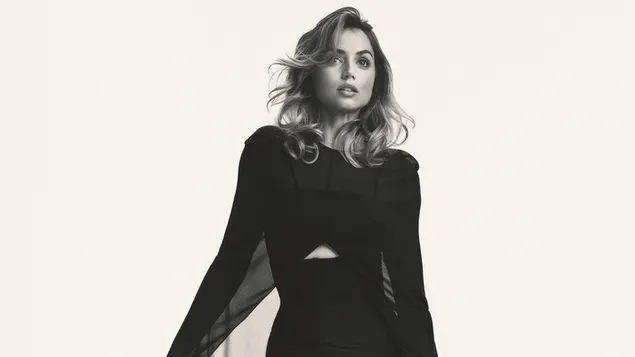 Ana de Armas (Tek Renkli BG) 4K duvar kağıdı