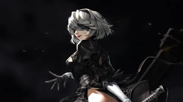 Android'YoRHa 2B'-NieRAutomata[ビデオゲーム] 4K 壁紙