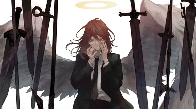 Armi Angel Devil dall'anime Chainsaw man 4K sfondo