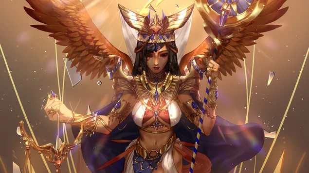 Angel 'Pharah' (Anime FA) - Overwatch (videospel) 8K bakgrund