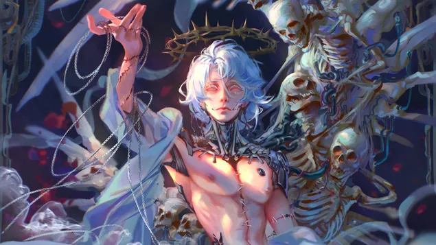 Anđeoski lubanja 4K pozadina