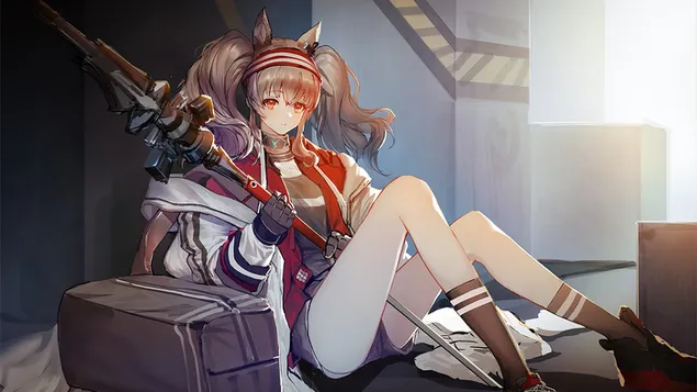Angelina | Arknights [Video lojë anime] 4K sfond