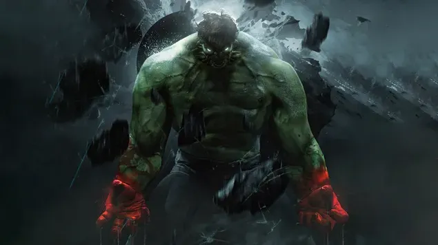 Hulk yang marah. 4K wallpaper