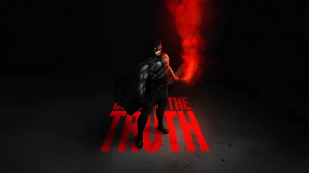 geanimeerde batman met rooi flare gun | donker aflaai