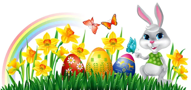 Animated Easter Bunny & Eggs download