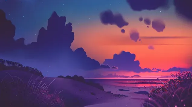Anime Sunset Original Art Wallpaper, HD Anime 4K Wallpapers, Images and  Background - Wallpapers Den