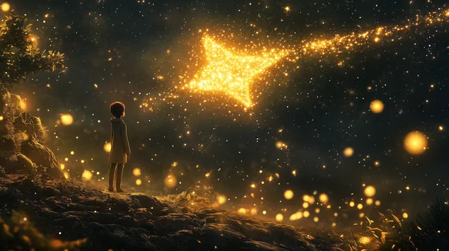 anime berniukas ziuri krentancia zvaigzde atsisiusti