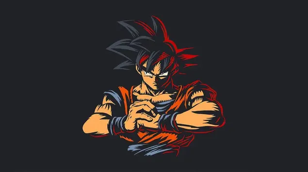 Dibujo en blanco y negro del personaje de anime Goku 2K descarga de fondo  de pantalla