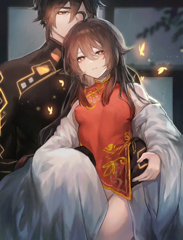 Ταπετσαρία Ιστορία ζευγαριού anime | Genshin Impact 2K