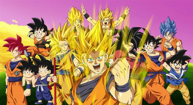 Anime - Dragon Ball Z Charaktere 4K Hintergrundbild