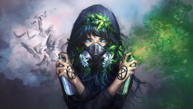 Anime Gas Mask Girl download