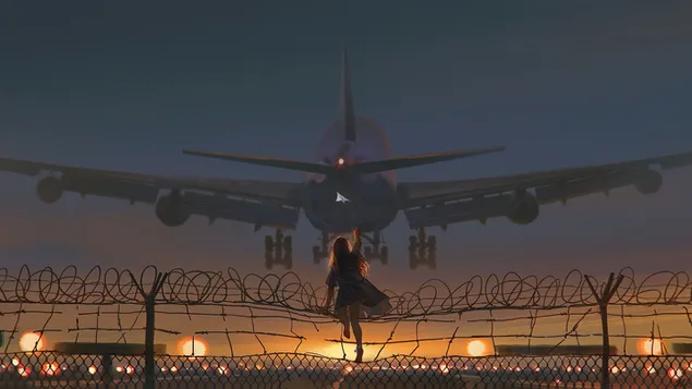 Anime Girl Airplane