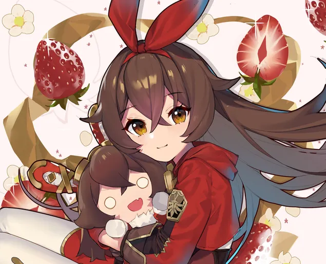 anime tytto amber halaa nukkeaan | genshin vaikutus lataa