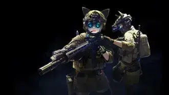 애니메이션 소녀 FBI SWAT 4K 배경화면