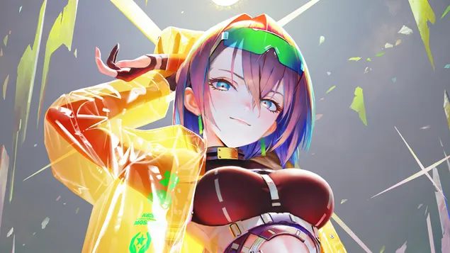 Gafas de chica anime 4K fondo de pantalla