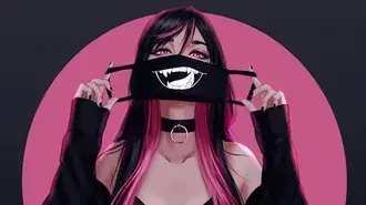 anime devushka maska art skachat'