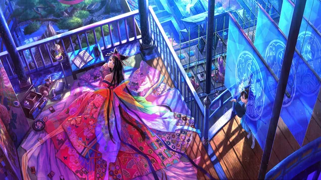 anime devushka na balkone skachat'