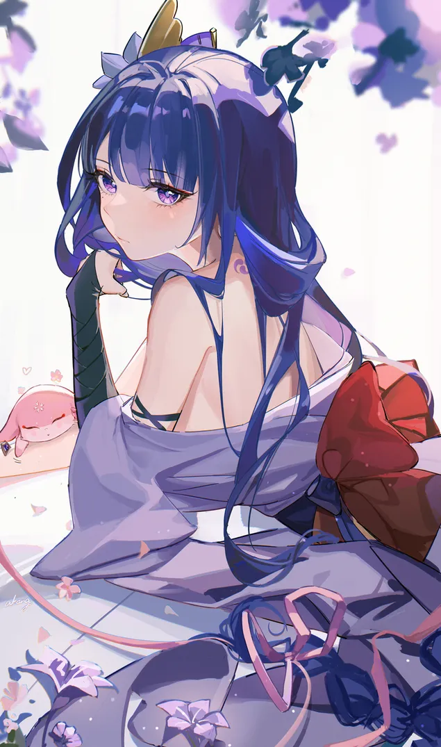 anime-divchina rayden shogun dumaie pro kogos' | ganshin impact zavantazhiti