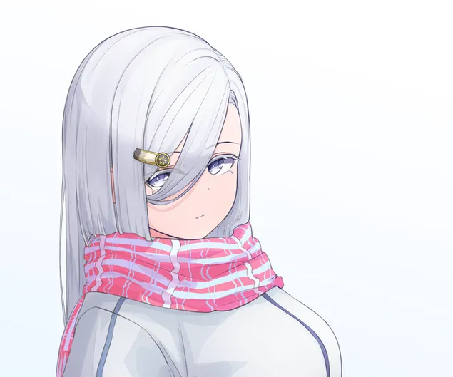 Gadis anime Shenhe selendang musim sejuk | Kesan Ganshin 2K kertas dinding