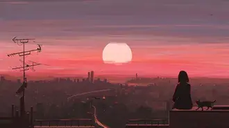 anime devushka smotrit na zakat i ee milyy kot skachat'